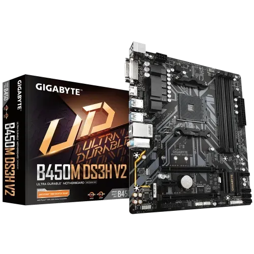 Gigabyte B450M DS3H V2 AM4 Micro ATX DDR4 Motherboard